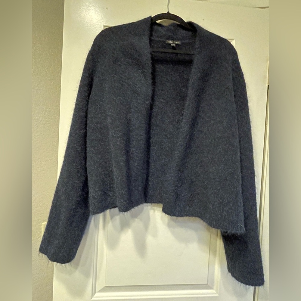 Eileen Fisher cropped open cardigan